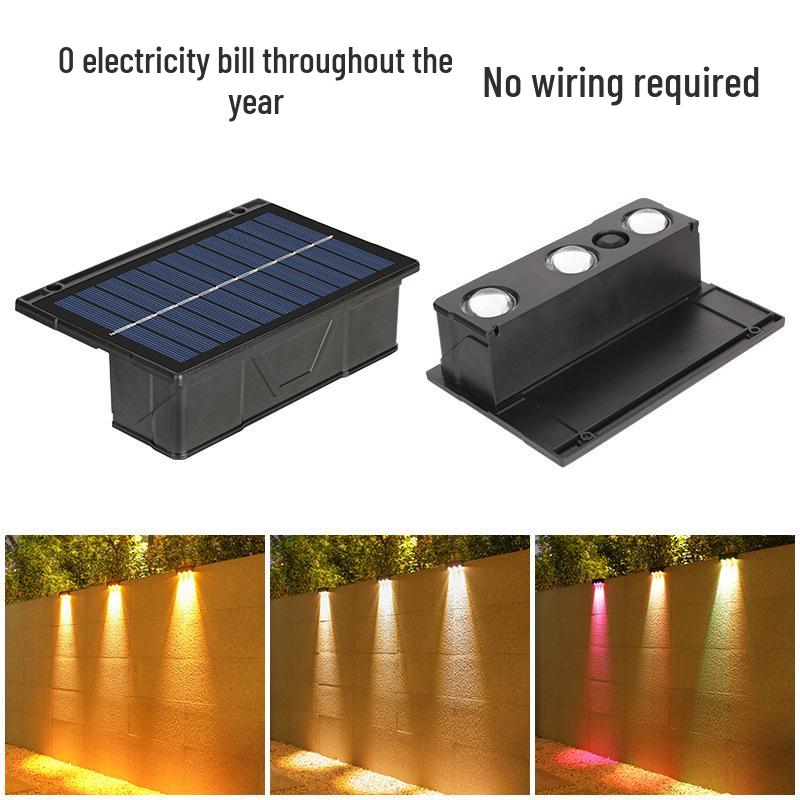 Solar Garden Spotlights: Outdoor Waterproof Decorative Lights, Automatically Illuminate at Dusk for Wall, Balcony, or Atmosphere Design.