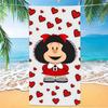 Anime Mafalda Towel Polyester Beach Towel Quick Dry Sand Free Bath Towel for Summer Pool Travel Vacation