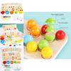 Wooden Multifunctional Arithmetic Clip Bead Learning Board Kid Puzzle Toy Set For Early Learning