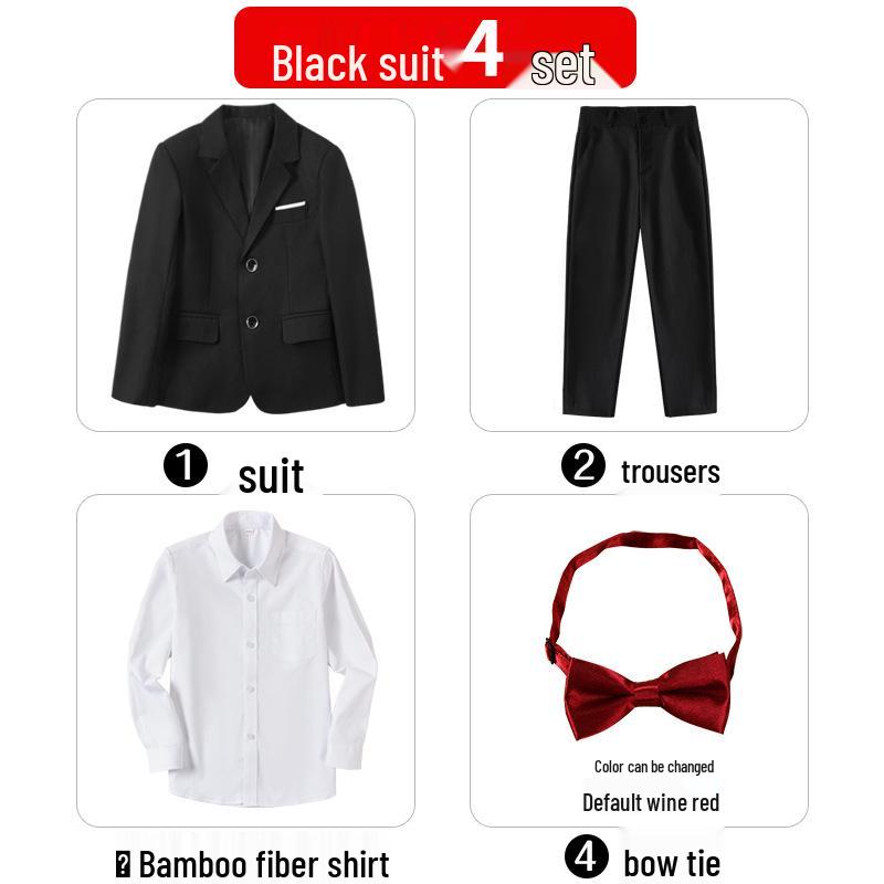 Boys' Formal British-Style Suit for Ages 4-12 - Ideal for Flower Boy and Piano Performances