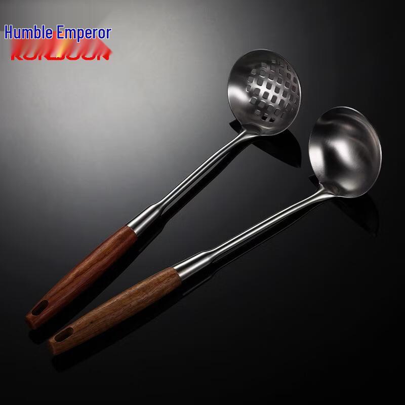 Qianxing 304 Stainless Steel Wooden Handle Soup Ladle Set