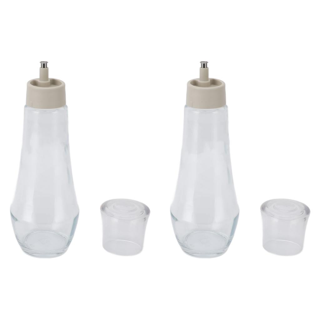 2 STK Munnskyll Dispensere Rustfritt Stål og Glass Multifunksjonell Påfyllbar Munnskyll Dispenser D