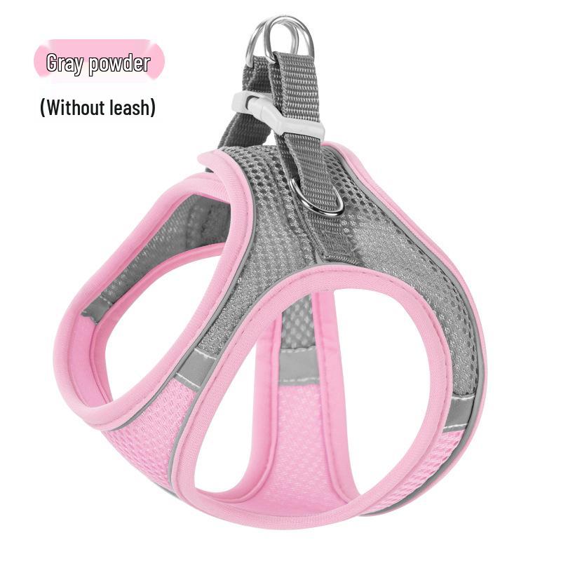 

Reflective Breathable Pet Harness & Leash Set XXS (Neck 28-32cm)