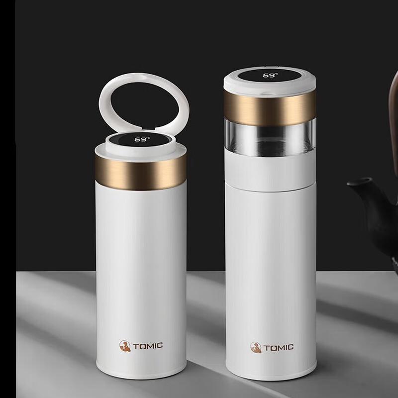 TOMIC Smart Ceramic Lined Tea Infuser Insulated Cup