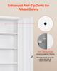 VEVOR Metal Storage Cabinet, 175 Cm Lockable Steel Garage Cabinet with 4 Adjustable Shelves, 2 Magnetic Doors, 2 Keys