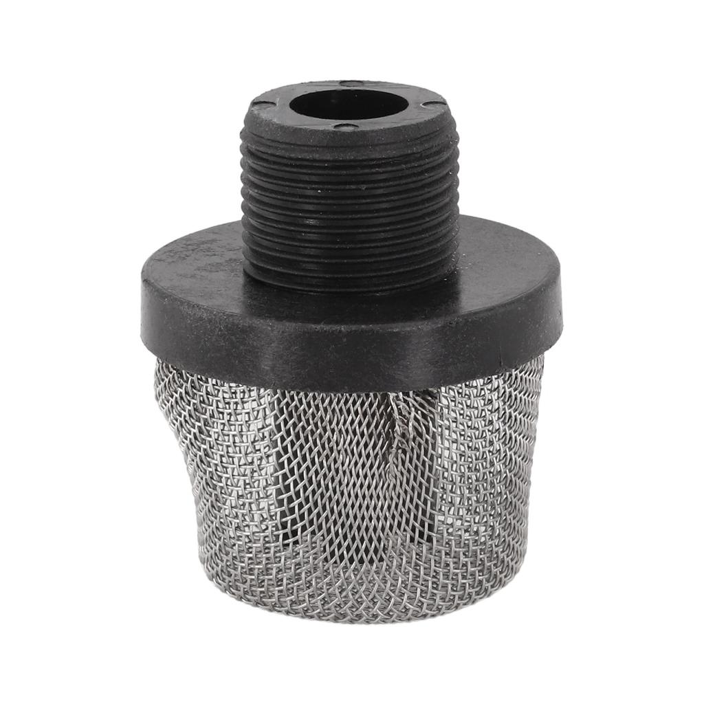 Airless Sprayer Painter Inlet Strainer Extended Pump Life Plastic And Metal 3/4 Inch Inlet Screen Black And Silver
