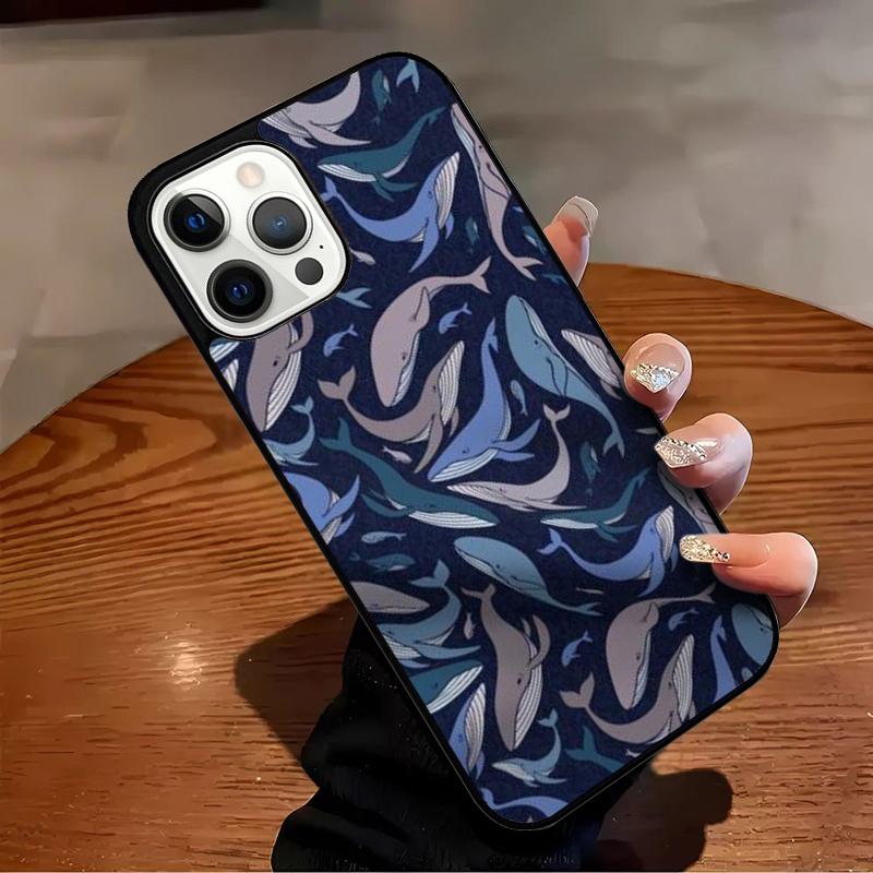 Beautiful Blue Whale Painting Phone Case For iPhone 17 Air 16 15 14 13 12 11 Pro Max Max Plus Bumper Case Cover