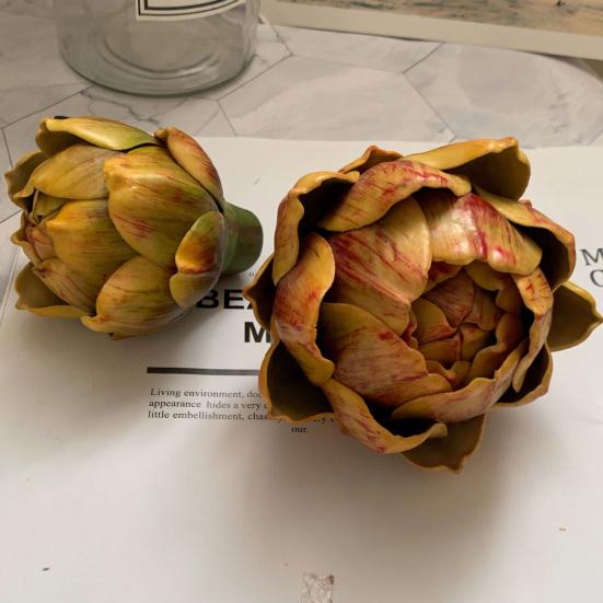 Artificial Artichoke Decoration Realistic Fake Vegetables Fruits Faux Artichoke Bowl Filler for Kitchen Home