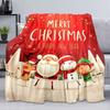 African American Black Santa Claus Throw Blanket, Christmas Snowflake Xmas Gifts Winter Holiday, Soft Plush Flannel Fleece for