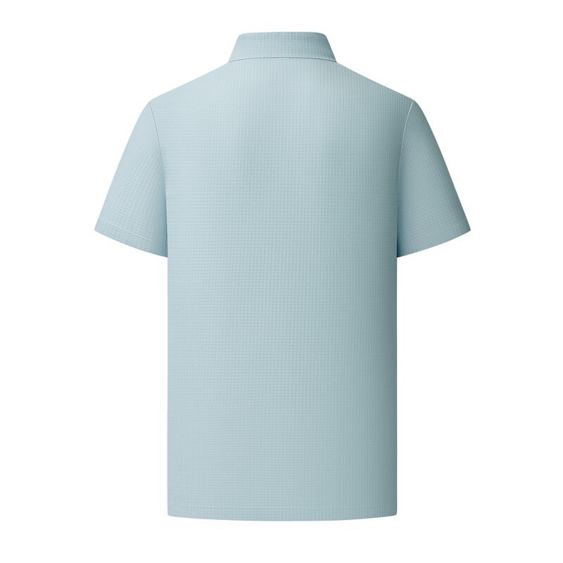 Yiliteng Men's Waffle Knit Short Sleeve Polo Shirt