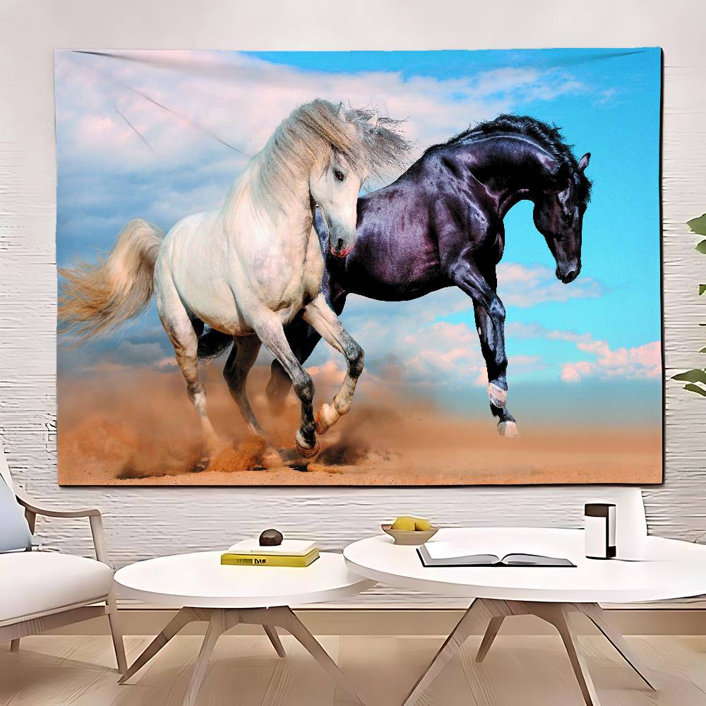 Running Horse Tapestry Customizable Tapestries Of Various Styleswall Hangings Celebrity Photo Printingwall Hangings