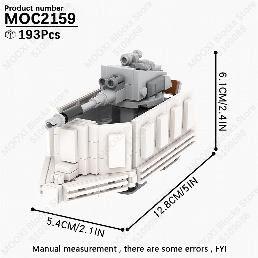 MOOXI Star Wars Mech Veicolo Cannone Carro Armato Armi Nave da Trasporto Soldati Modello Mattoncini Fai da Te Blocchi da Costruzione Assemblati Giocattolo per Bambini