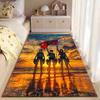 Anime Sunset Warriors Carpet suitable as a non-slip mat for the living room or bedroom sofa