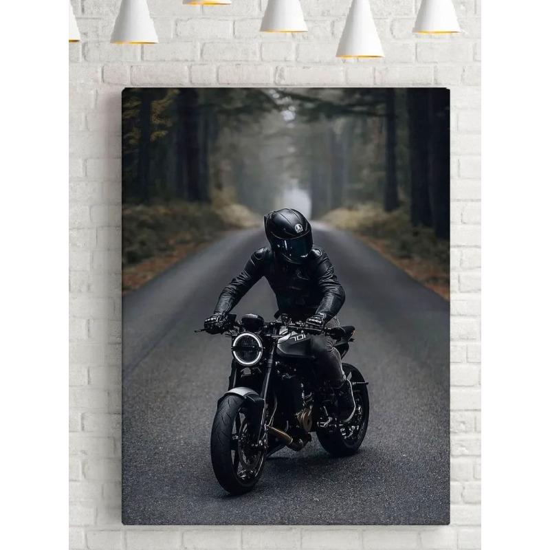 Motorcycle Canvas Wall Art, Interior Decor Painting