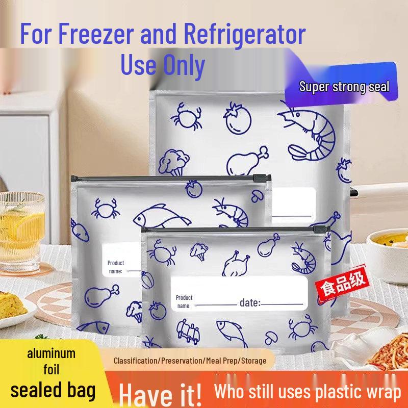 Aluminum Foil Reusable Sealing Bag for Food Storage and Freezing