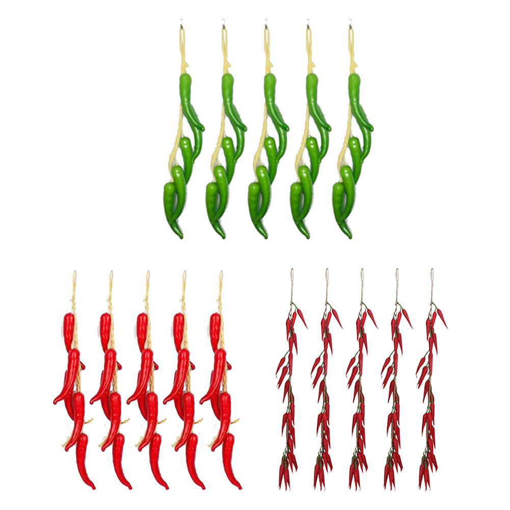 Dining Area Decoration About 50-55cm Hanging String Decoration Holiday Ornament Rustic Chili Pepper Dried Pepper Decoration
