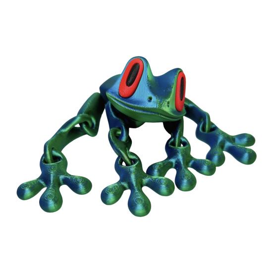 3D Printed Magnetic Frog Toy Movable Joints Frog Fridge Magnet Articulated Poseable Frog Model