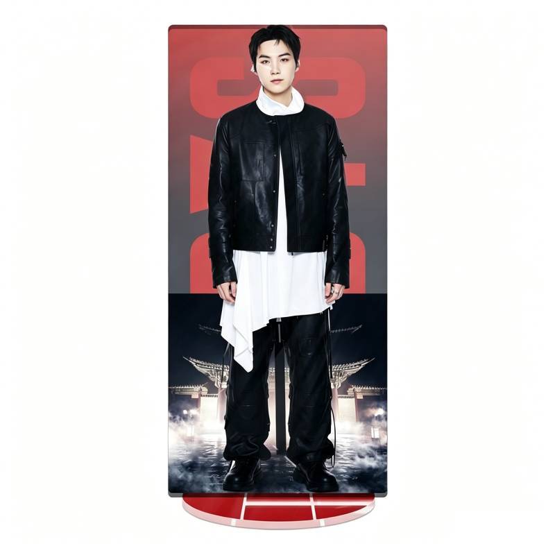 Bts World Tour Acrylic Display With Cnc Cut Seamless Printing For Gift And Decor