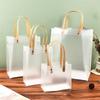 10/20Pcs Frosted Tote Bag Reusable Pvc Waterproof Transparent Companion Gift Wrapping Bag Festival Gift Carrying Bags Guest Gift