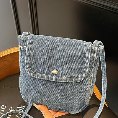 Retro Denim Bag Summer New Casual Fashion Simple Shoulder Bag Large Capacity College Style Messenger Bag Bag