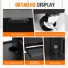Large AV Cart with Locking Cabinet Rolling Media Cart with Pullout Keyboard Tray & Cord Management for Computer Laptop Projector