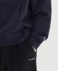 Arch Logo Drop Fit Hoodie Dark Navy