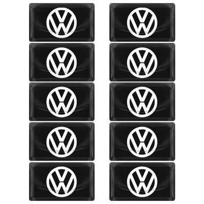 Pegatinas 3D de epoxi para coche, 10 unidades, modelo 2025. Adhesivos pequeños con forma de gota para Volkswagen Golf, Passat B6, Magotan, Touran, Arteon y Scirocco.