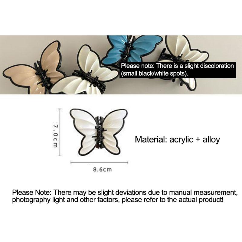 Acryl Schmetterling Haarspange Süßes Design Temperament Hai-Klammer Haarspange Haarschmuck