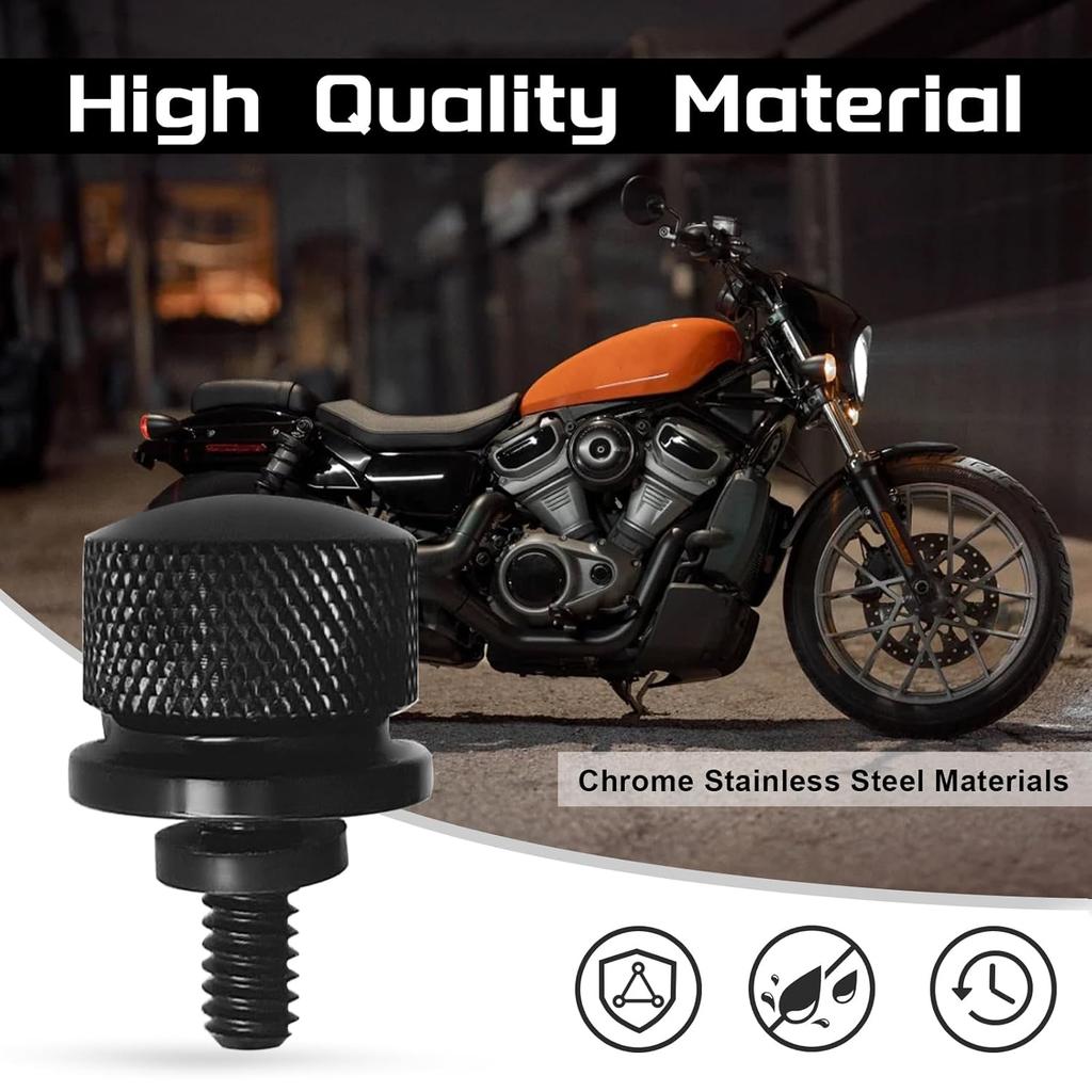 Motorcycle Seat Bolt Screw Rear Mount Screw Kit, 304 Stainless Fender Seat Nut Kit Compatible With Harley Davidson Sportster Softail Touring Dyna