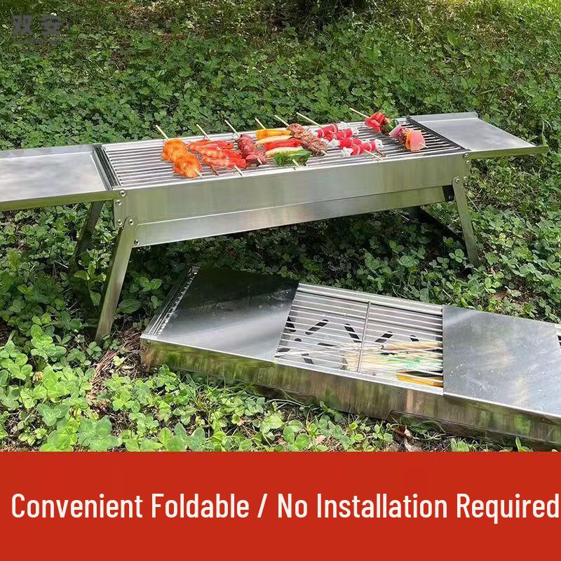 Shuangan Stainless Steel Folding BBQ Grill