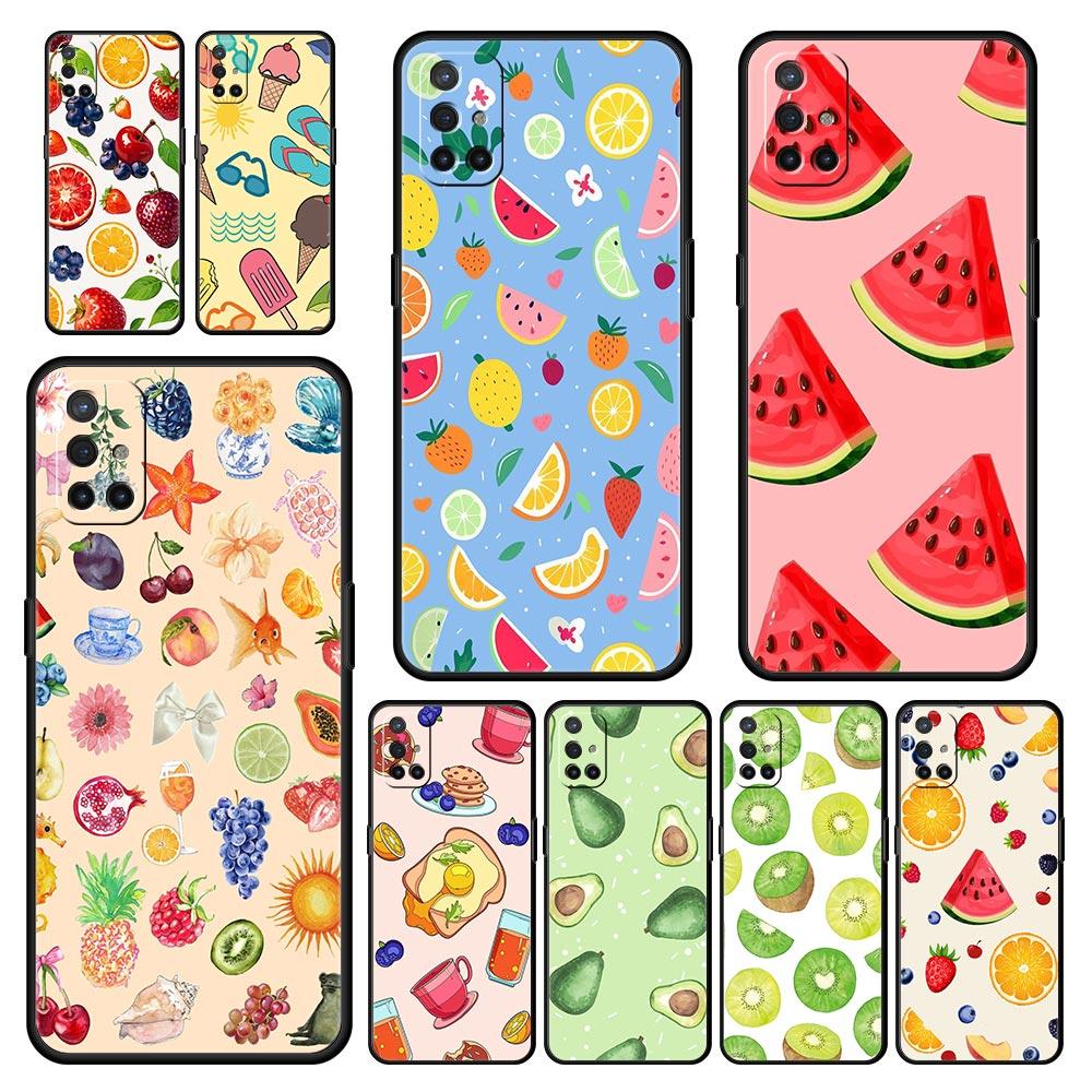 Fruit Juice Flower Pattern Phone Case For OnePlus 13 12 11 10 9 8 7T Pro 13R 12R 10R 9RT 8T Nord N200 2T CE 2 3 5G Lite Cover