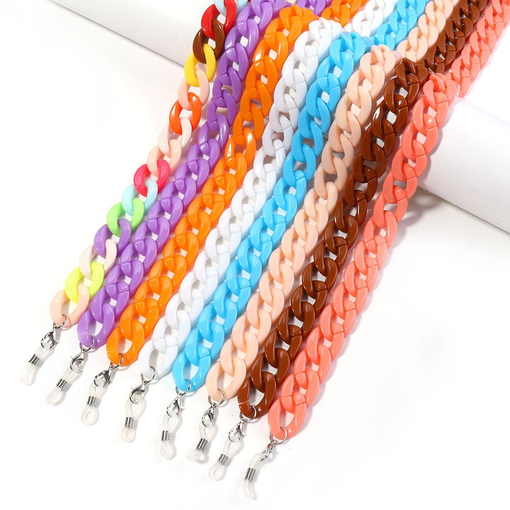 Fashion Colorful Acrylic Glasses Chain Face Mask Lanyard Chains For Women Men Neck Holder Anti-Lost Sunglasses Straps Cord