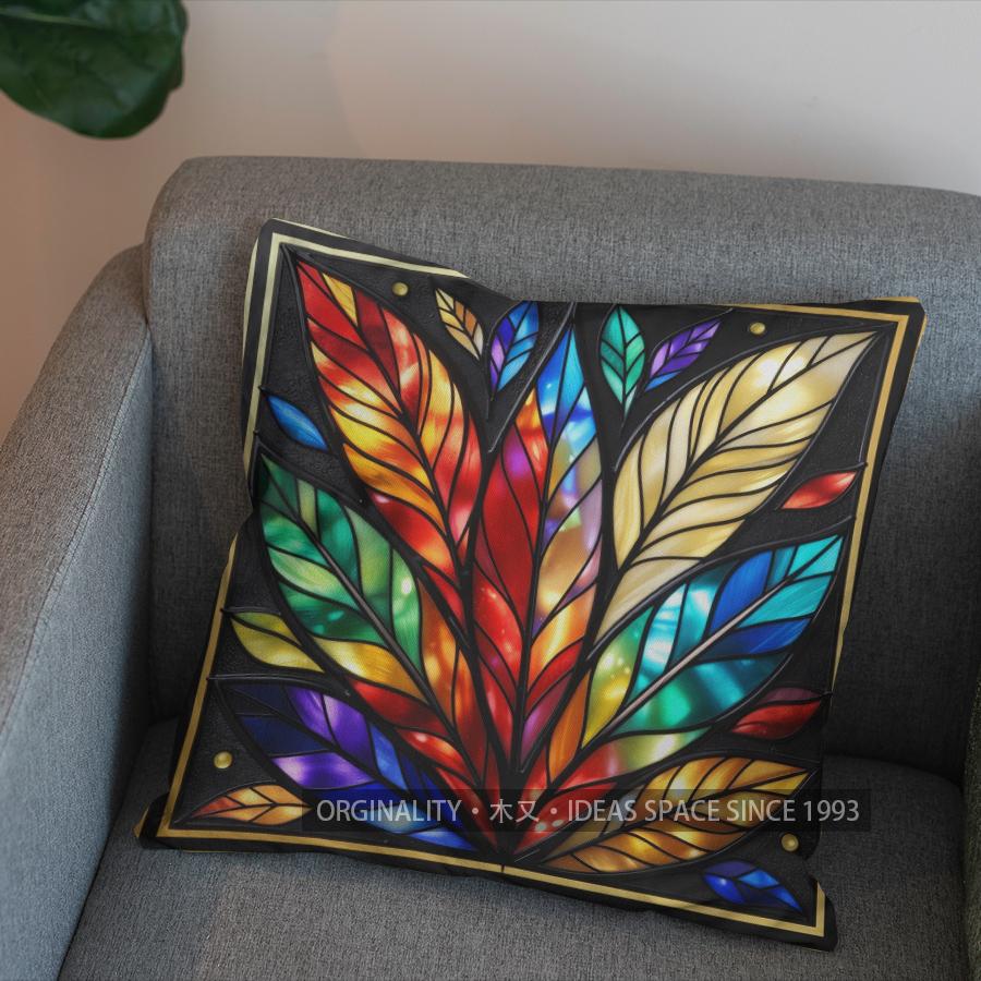 2D Colorful Phoenix Art Pillow For Home Decor Pattern Cushion Cover Suitable For Sofa Bedroom Car Pillow Cover