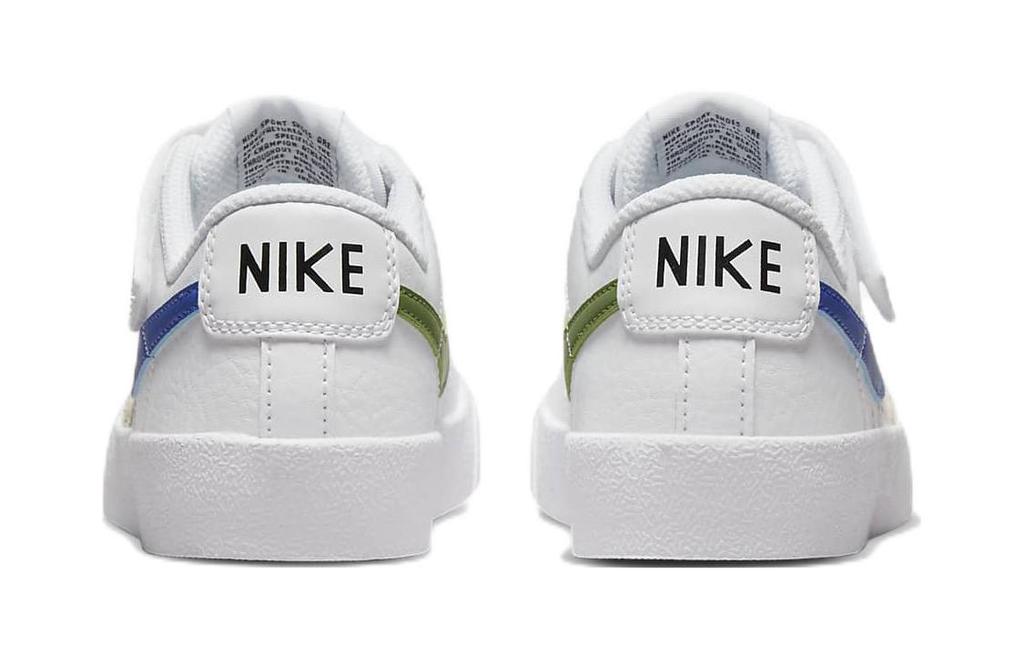Nike Blazer 77 Casual Low Top Kids' Skateboarding Shoes White Blue Children Aged 3 7 Years Old DA4075-109
