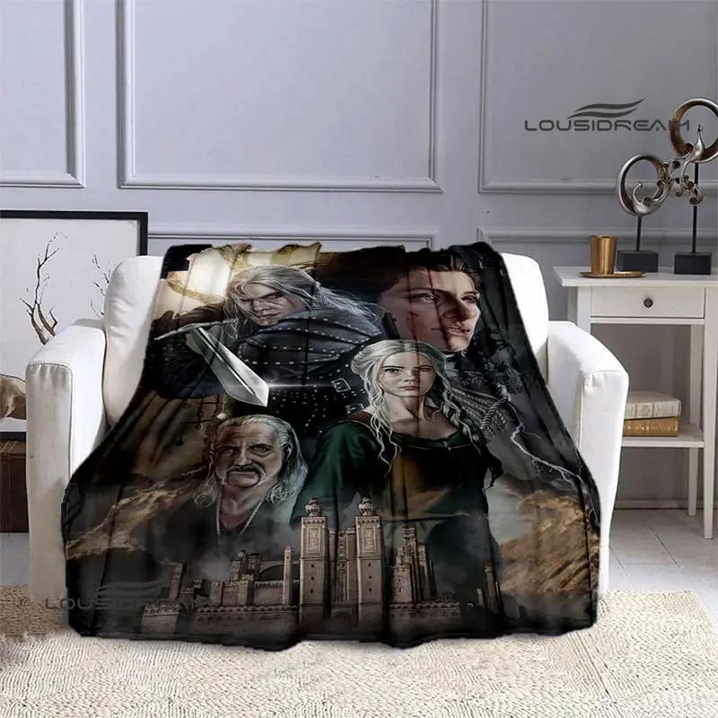 W-Witcher game Printing blanket Flange Warm blanket picnic blanket Home travel blanket bed linings Birthday Gift picnic blanket