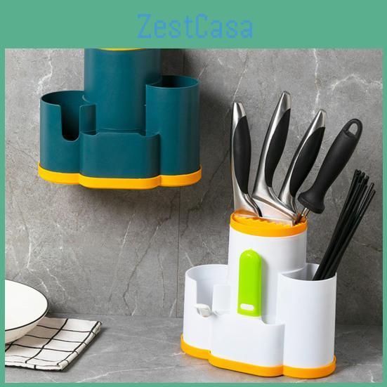 Chopsticks Set 1 Shelf Storage Waterproof Kitchen Supply Sturdy Spoons Scissors Kitchen Cutlery Organizer Practical Drainage