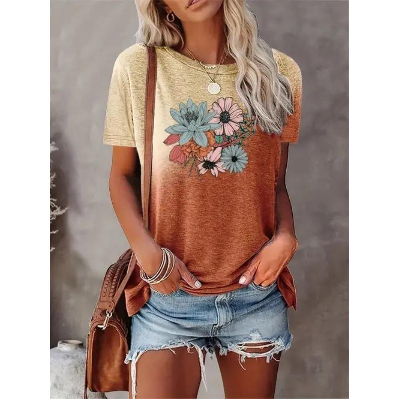 Summer Casual High-quality Printed Women's Short Sleeved Shirts