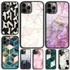Marmor Geometrisches Handyhülle Für iPhone 17 Air Plus Max 15 14 13 12 Pro Max Hülle Schale