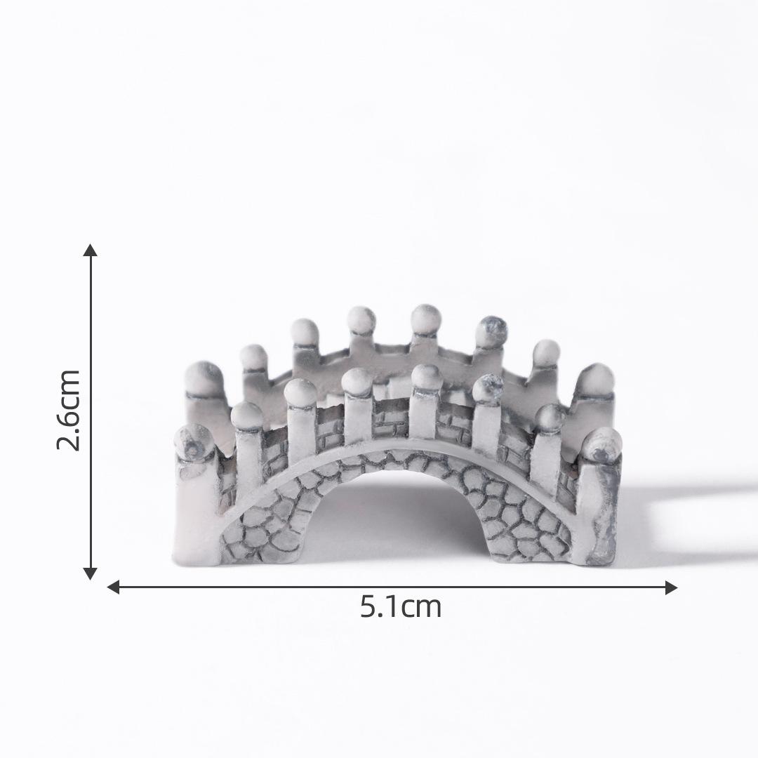 

2Pcs Pack Mini Bridge Miniature Landscape Fairy Garden Terrarium Decor Tool for Garden Crafts Home Decor 2pcs серый