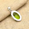 Colgante de peridoto glorioso hecho a mano en plata de ley 925 maciza para mujer