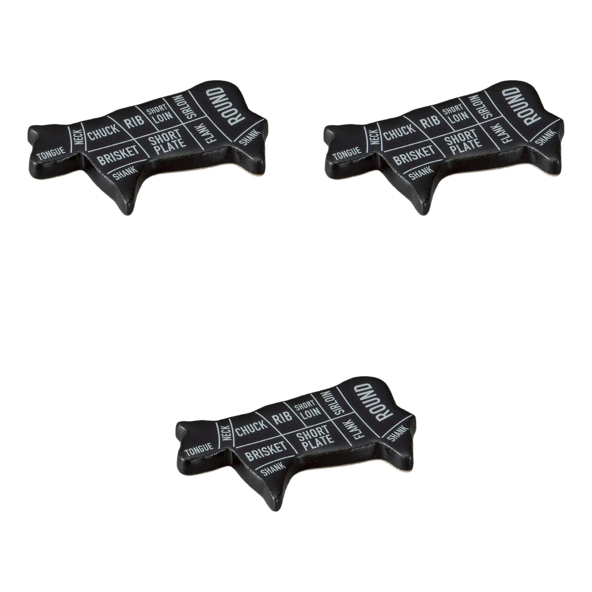 

Set of 3 Cow Chopstick Rests with Names of Cow Parts in English x x Chopstick Rests by Setomonohonpo [6.9 3.5 0.4 cm]