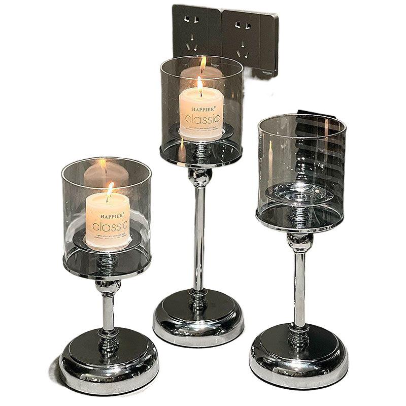 Elegancki luksusowy szklany świecznik w stylu chińskim do dekoracji domu