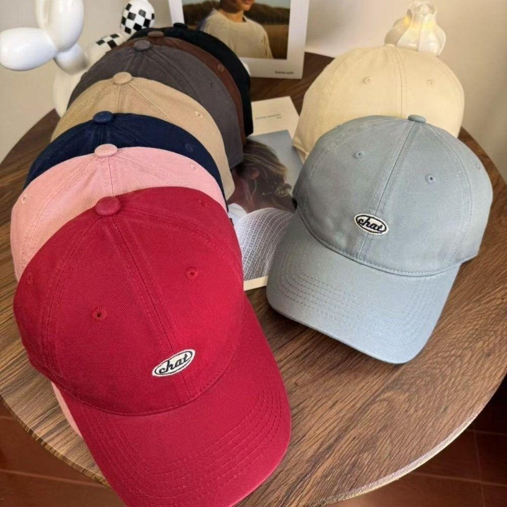 Embroidery Baseball Hat Korean Snapback Cap Casual Peaked Cap  Men Women