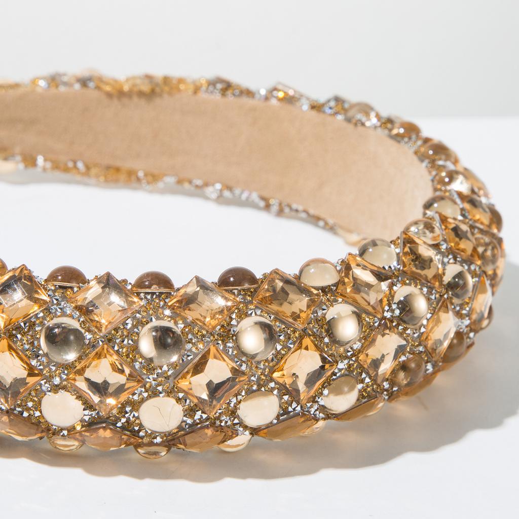 Luxurious Resin Pearl Headband Fashion Hair Accessories For Women Trendy Full Diamond Temperament Hairbands Hair Band Headwear