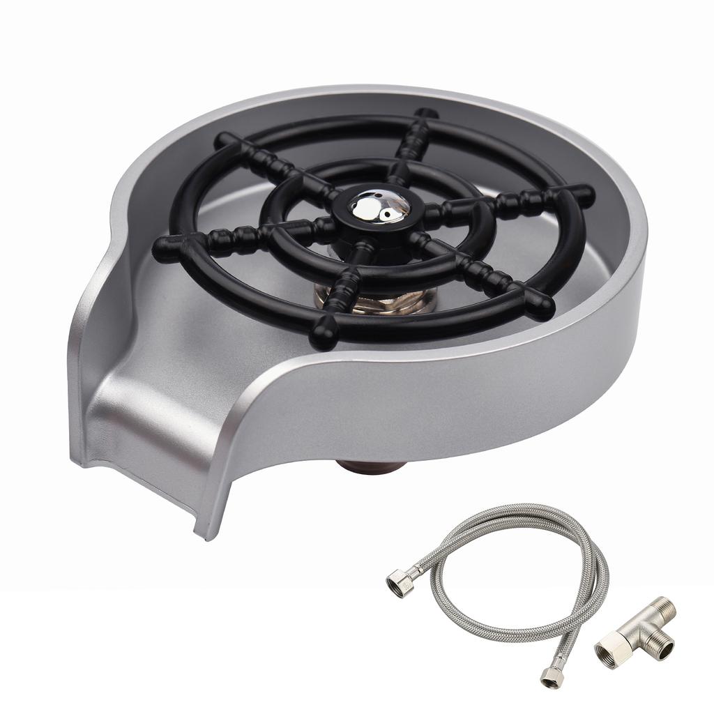 Glass Rinser for Kitchen Sink Bottle Cups Washer for Sink Attachment Bar Glass Rinser ABS Kitchen