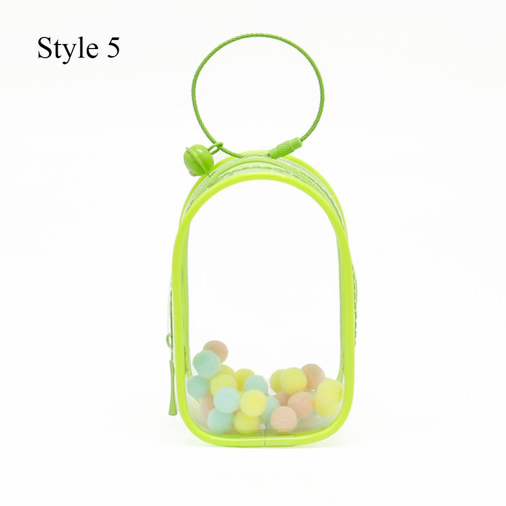Jewelry Organizer Transparent Storage Box Pouch Mystery Box Plastic Box Cute Doll Bag Organization with Keychain Dustproof Case