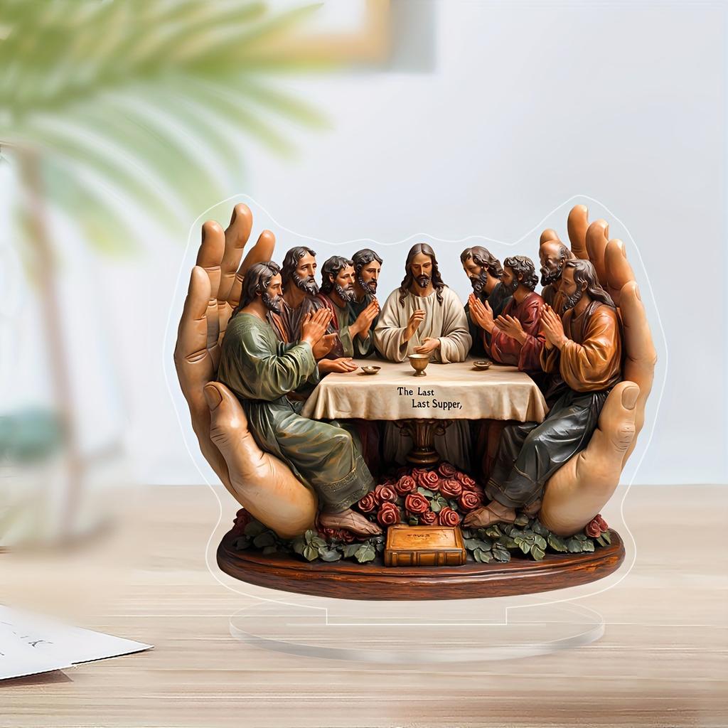 Religious Last Supper Miniature Model Home Office Desk Decor Gift for Christian