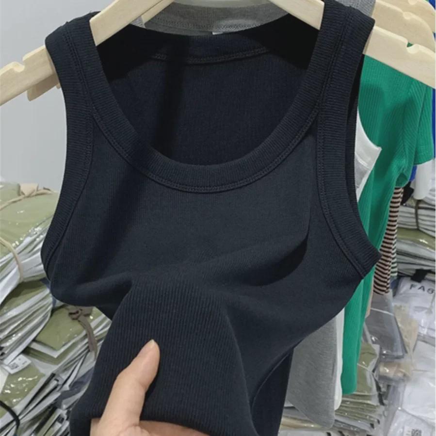 Women's Anti-Exposure Side-Breasted Camisole: Summer Yoga Sports Top with Wide Straps