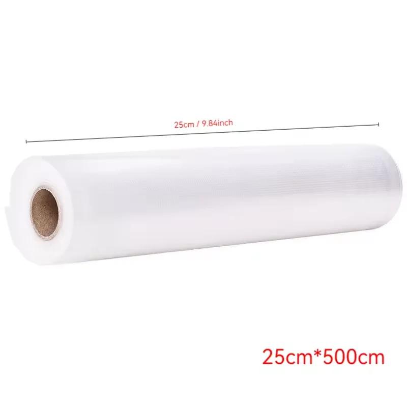 

500 см вакуумный пакет для упаковки пищевых продуктов, вакуумный пакет для хранения на кухне, вакуумный пластиковый рулон для хранения пищевых продуктов