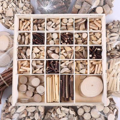 DIY Wooden Tree Slices & Logs for Kindergarten Activities and Gift Box Packaging